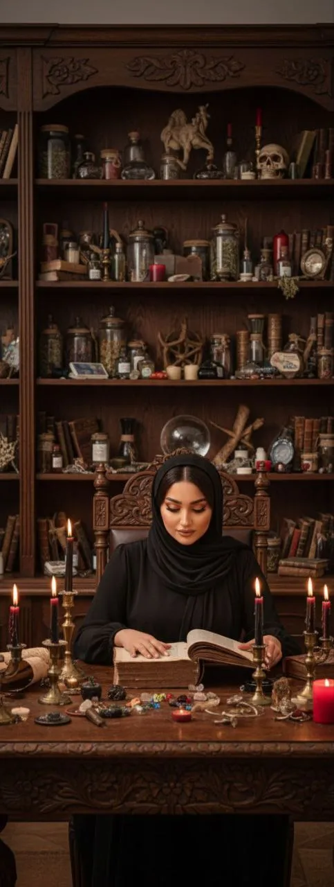 Гадалка Аинур проводит обряд отливания воском на картах Таро при свечах — эзотерический ритуал очищения и предсказания будущего